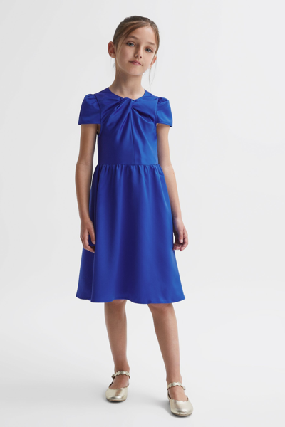 Reiss Kids' Maria - Blue Senior Knot Detail Dress, Uk 12-13 Yrs