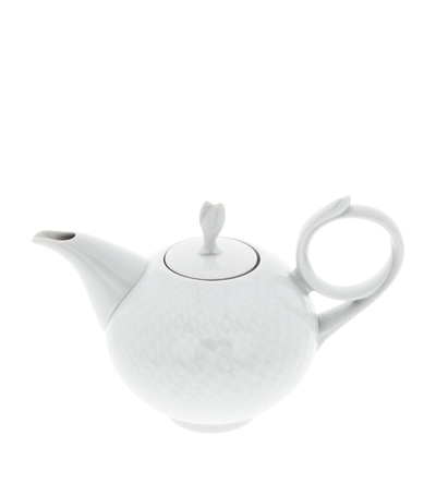 Meissen Waves Relief Teapot In White