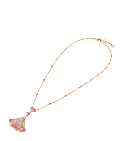 Bvlgari Women's Divas' Dream 18k Rose Gold & Multi-stone Pendant Necklace In Pink Gold