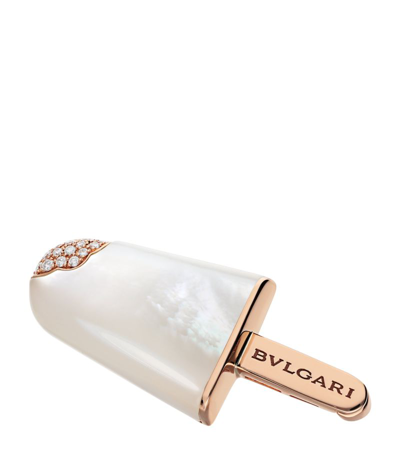 Bvlgari Rose Gold And Diamond   Gelati Brooch