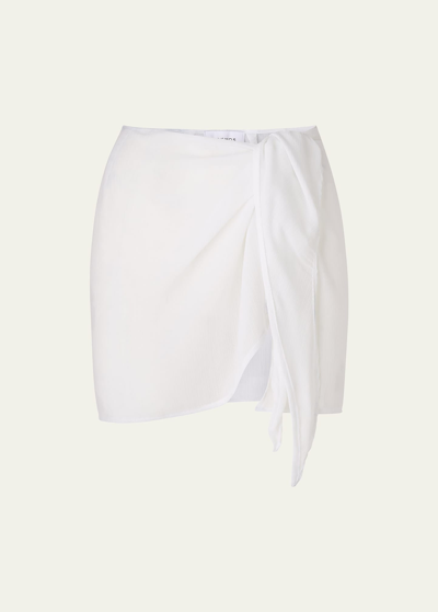 Anemos The Wrap Mini Coverup Skirt In White