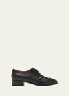 GUCCI NOLAN MALAGA LEATHER LACE-UP LOAFERS