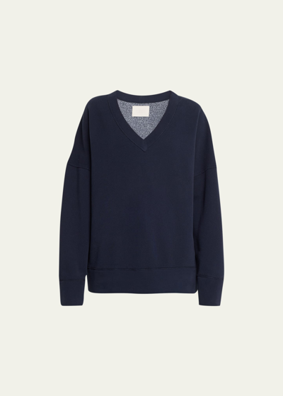 Citizens Of Humanity Ronan Relaxed V-neck Pullover In Blue