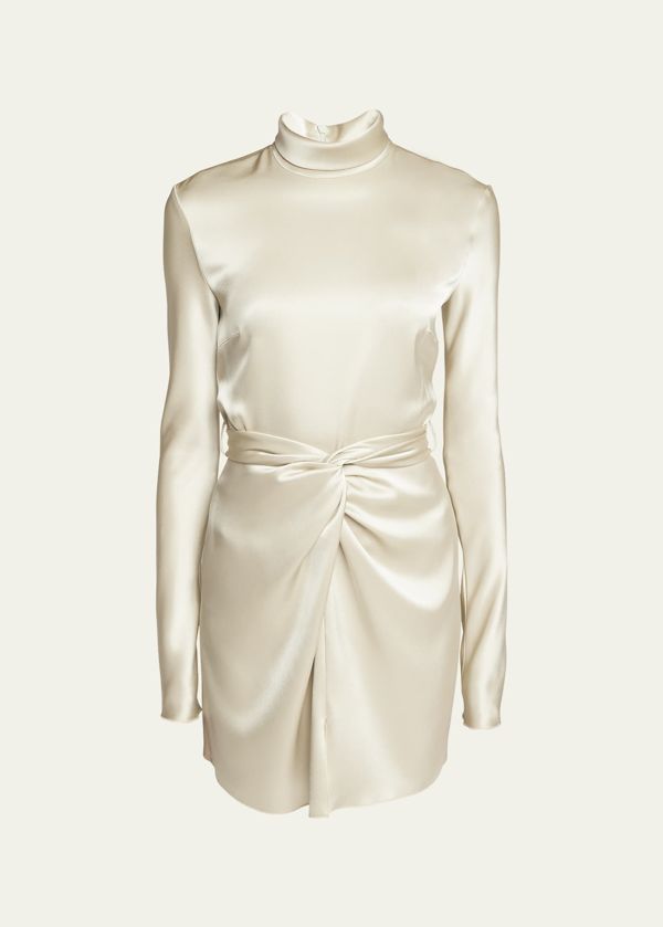 Nanushka Clary panelled faux-leather dress - Neutrals