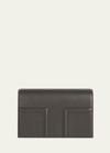 TOTÊME T FLAP LEATHER CROSSBODY BAG