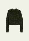 Frame Abstract Jacquard Crewneck Sweater In Surplus Mu