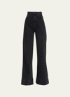 Triarchy Ms. Onassis High Rise Wide-leg Jeans In Loved Black