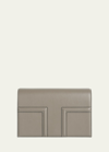 Totême T Flap Leather Crossbody Bag In 079 Taupe
