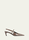 Totême The Sharp Slingback In Taupe 079