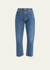 AGOLDE RILEY HIGH-RISE STRAIGHT CROPPED JEANS