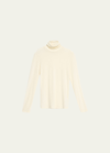 Agolde Pascale Turtleneck Top In Oat Milk