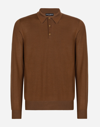 Dolce & Gabbana Extra-fine Cashmere Polo-shirt In Brown