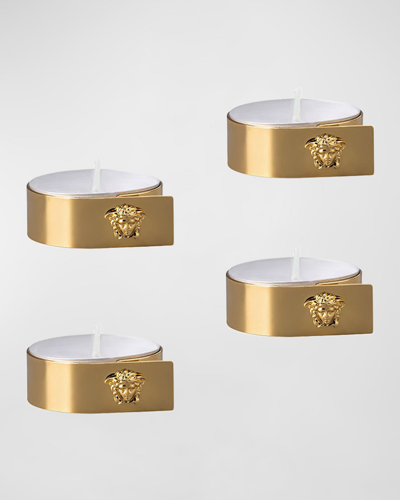 Versace Medusa Tea Lights, Set Of 4 In Multi