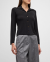 Vince Long Sleeve Button-up Shirt In Black