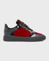 Giuseppe Zanotti Men's Veronica Low-top Sneakers In Red/blk