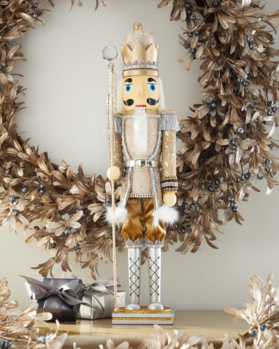 Neiman Marcus Silver & Gold Christmas Nutcracker, 24"