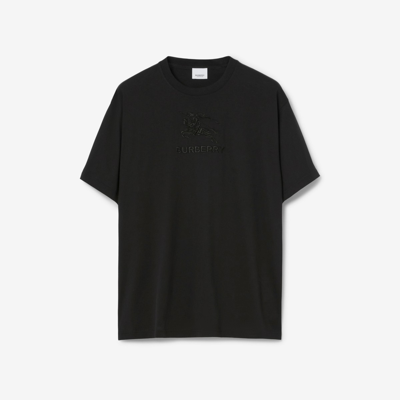 Burberry Ekd Cotton T-shirt In Black
