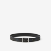 Burberry Reversible Check Belt In Navy