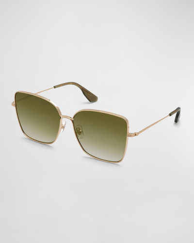 Krewe Dolly Titanium Butterfly Sunglasses In Green