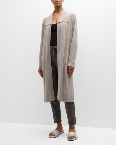 Barefoot Dreams Cozychic Ultra Lite Open-front Cardigan In Pewter