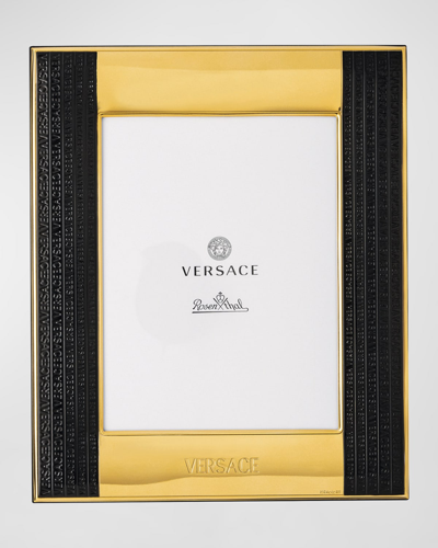 Versace Vhf11 Picture Frame, 6" X 7.8" In Gold/black