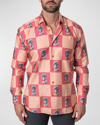 Maceoo Fibonacci Pop Art Cotton Button-up Shirt In Red