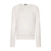 DOLCE & GABBANA TECHNICAL LINEN SWEATER WITH DISTRESSED DETAILS