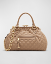 Marc Jacobs Re-edition Quilted Leather Stam Bag In Camel