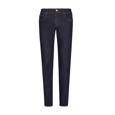 Dolce & Gabbana Logo-plaque Skinny Jeans In Combined_colour