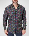 Maceoo Fibonacci Regular Fit Skullvoid Multi Button-up Shirt In Multi