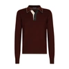 DOLCE & GABBANA WOOL POLO SHIRT WITH CONTRAST DETAILS
