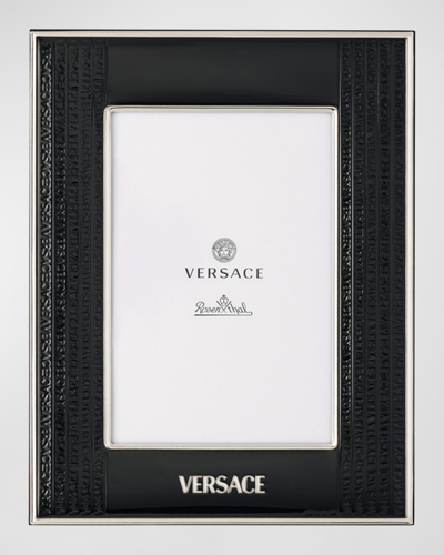 Versace Vhf11 Picture Frame, 4" X 6" In Gold/black