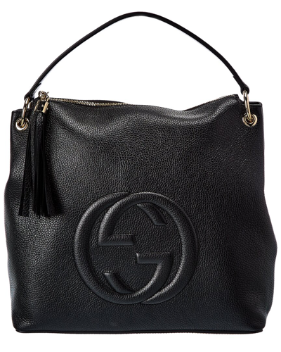 Gucci Soho Leather Tote In Black