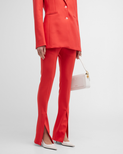 Off-white Corporate Tailored Slit-hem Pants In Coral