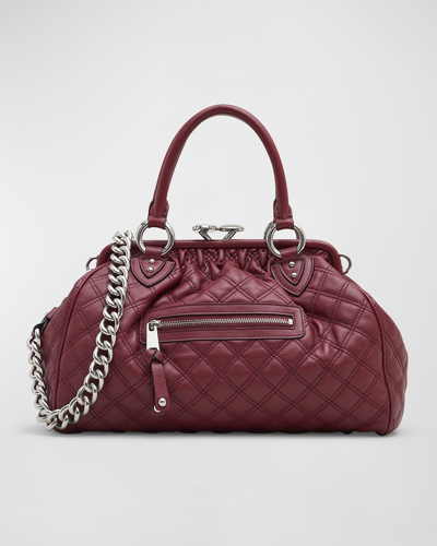 Marc Jacobs Re-edition Quilted Leather Stam Bag In Red