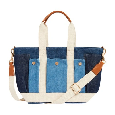 Vanessa Bruno Multi-pocket S Cabas Tote Bag In Bleu_multico
