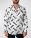 Maceoo Fibonacci Money Money Money Cotton Button-up Shirt In White