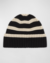 Totême Signature Stripe Wool Beanie In Multicolor