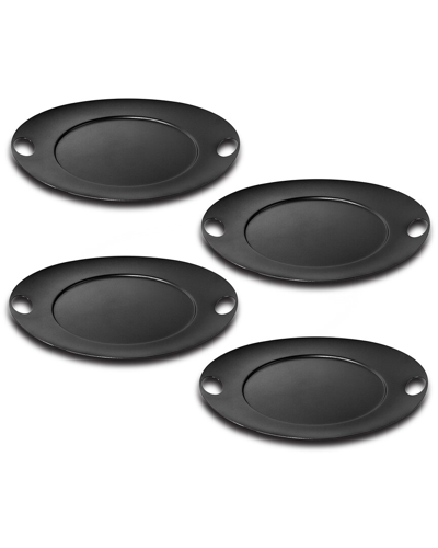 Mepra Set Of 4 Saturno Coasters In Black