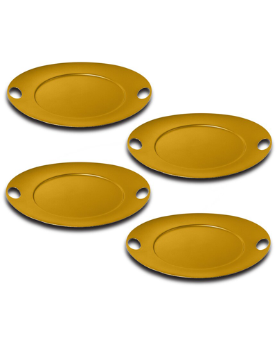 Mepra Set Of 4 Saturno Coasters In Gold