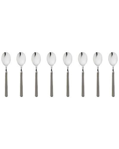 Mepra Set Of 8 Fantasia Espresso Spoons In Burgundy