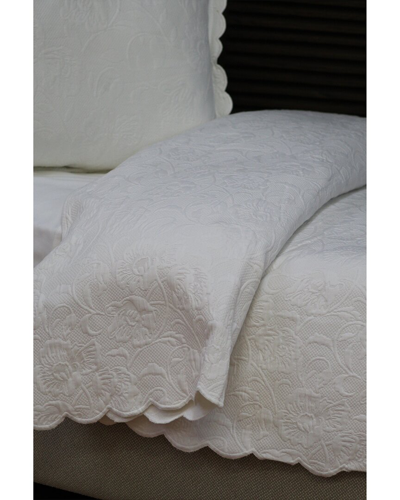 Belle Epoque Les Fleurs Coverlet In White