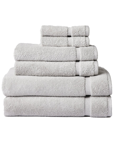 Splendid Super Soft 6-piece Towel Set In Light Grey