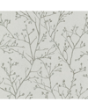 BREWSTER A-STREET PRINTS KOURA PLATINUM BUDDING BRANCHES WALLPAPER