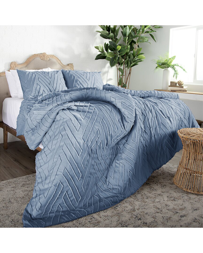 Southshore Fine Linens Chevron Clipped Jacquard Comforter Set