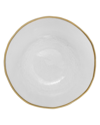 Alice Pazkus Set Of 4 Clear Salad Plate With Rim In Gold