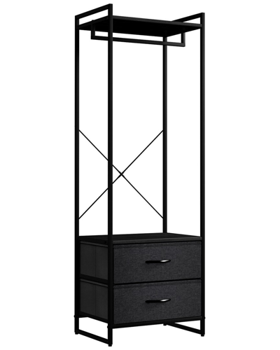 Sorbus Home Clothing Rack With Drawers In Black