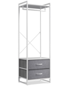 Sorbus Home Clothing Rack With Drawers In White