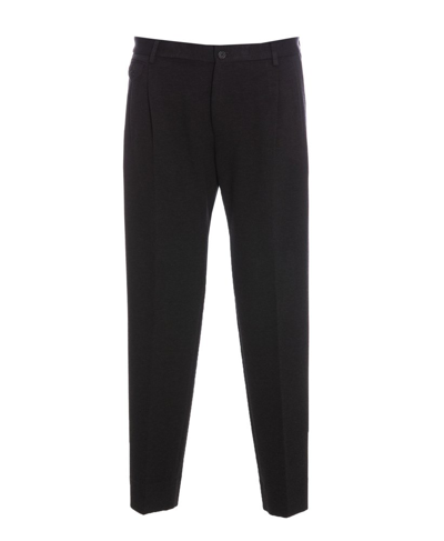 Dolce & Gabbana Pleated Tapered Leg Trousers In Black