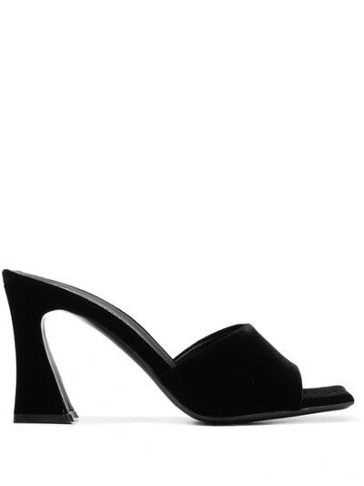 Giuseppe Zanotti Women's 85mm Suede Sculptural Sandals In Black